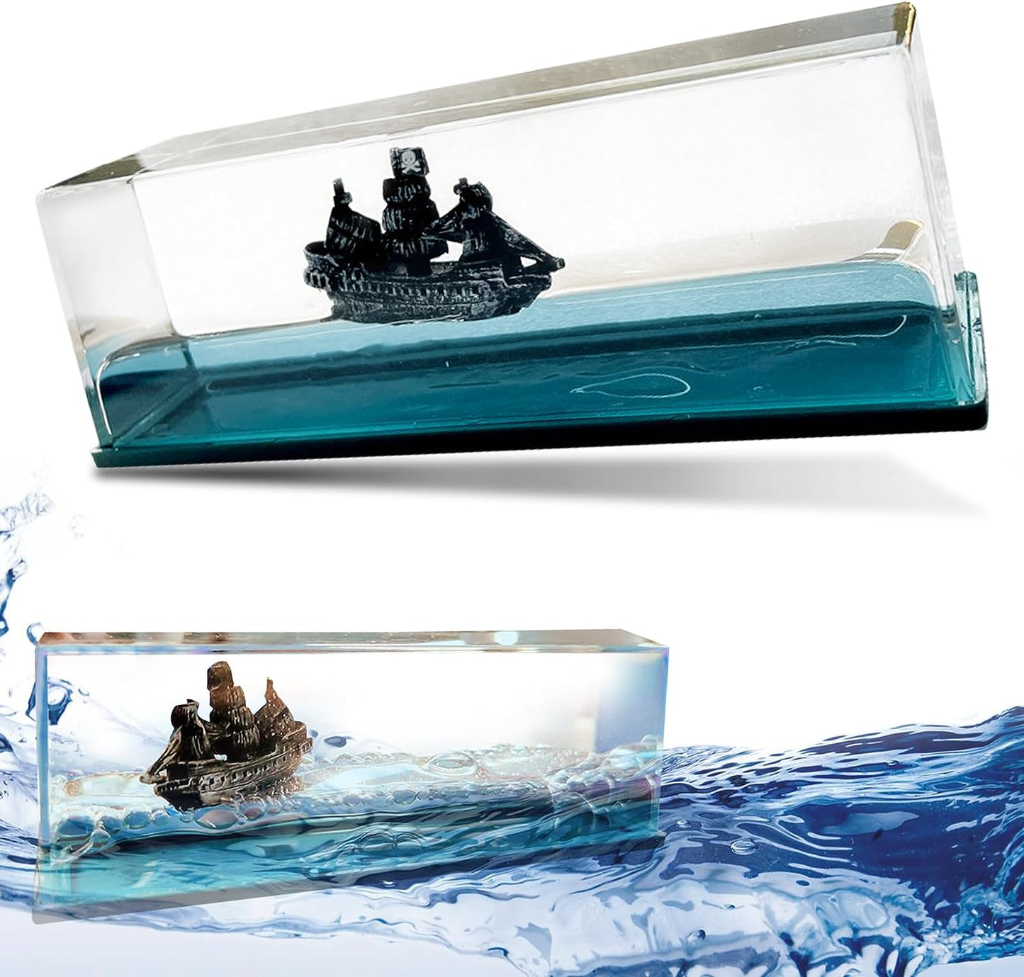 Unsinkable Pirate Ship, Home Decor Ornaments, Cruise Ship Fluid Drifting Bottles, Oil Droplets, Acrylic Titanic Gifts