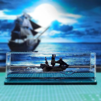 Unsinkable Pirate Ship, Home Decor Ornaments, Cruise Ship Fluid Drifting Bottles, Oil Droplets, Acrylic Titanic Gifts