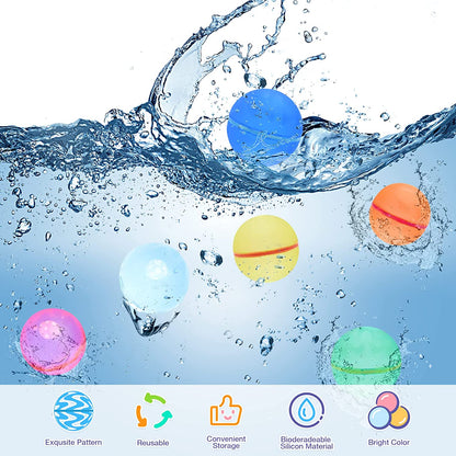 SplashPop™ Reusable Water Balloons (12 pcs)